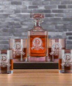 Personalized Bourbon Decanter and Glasses Gift Set